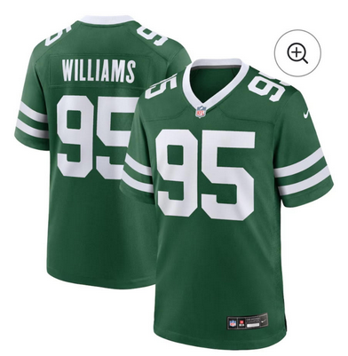 Men New York Jets #95 Williams green 2025 Nike NFL jersey->montreal canadiens->NHL Jersey